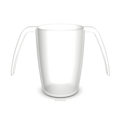 Ornamin Two Handled Mug Transparent (250ml)