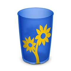 Ornamin Non-Slip Cups - Flowers
