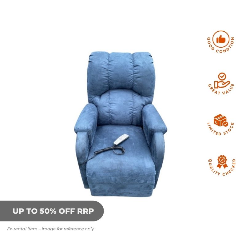 Pride C1 Single Motor Lift Chair - Blue - Ex Rental-aged care and medical