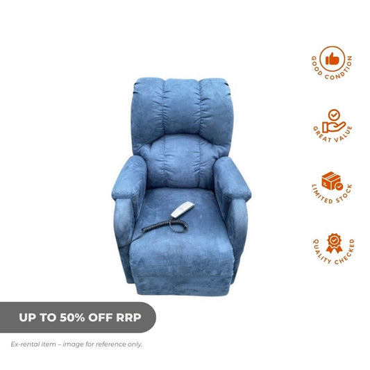 Pride C1 Single Motor Lift Chair - Blue - Ex Rental-aged care and medical