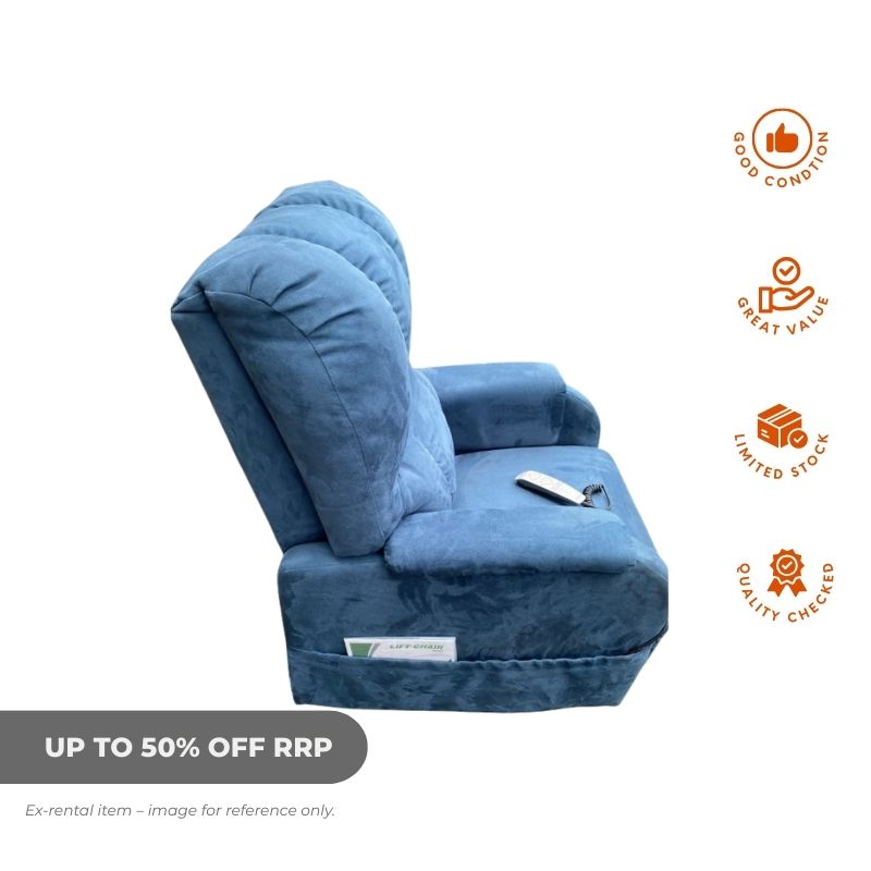 Pride C1 Single Motor Lift Chair - Blue - Ex Rental-aged care and medical