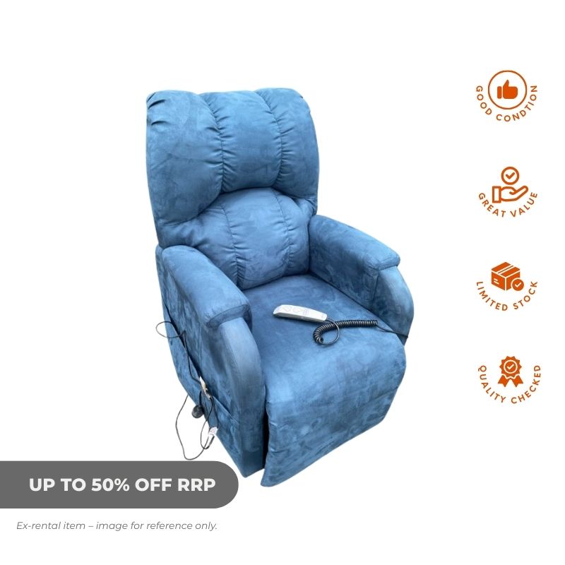 Pride C1 Single Motor Lift Chair - Blue - Ex Rental-aged care and medical