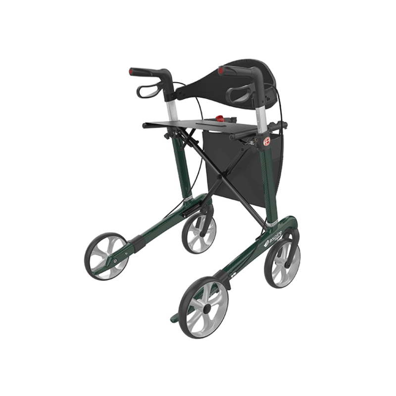 Aspire Vogue Carbon Fibre Seat Walker - Short (Sapphire) - Aged Care & Medical