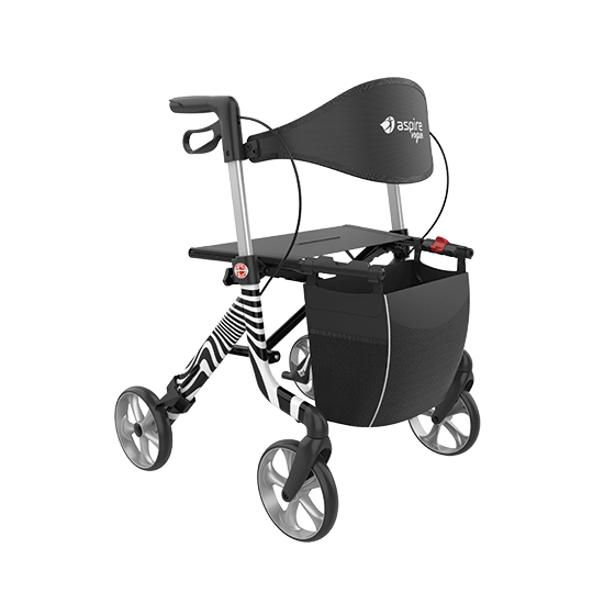 Aspire Vogue Lightweight 2 - Seat Walker (Flower & Zebra) - Aged Care & Medical