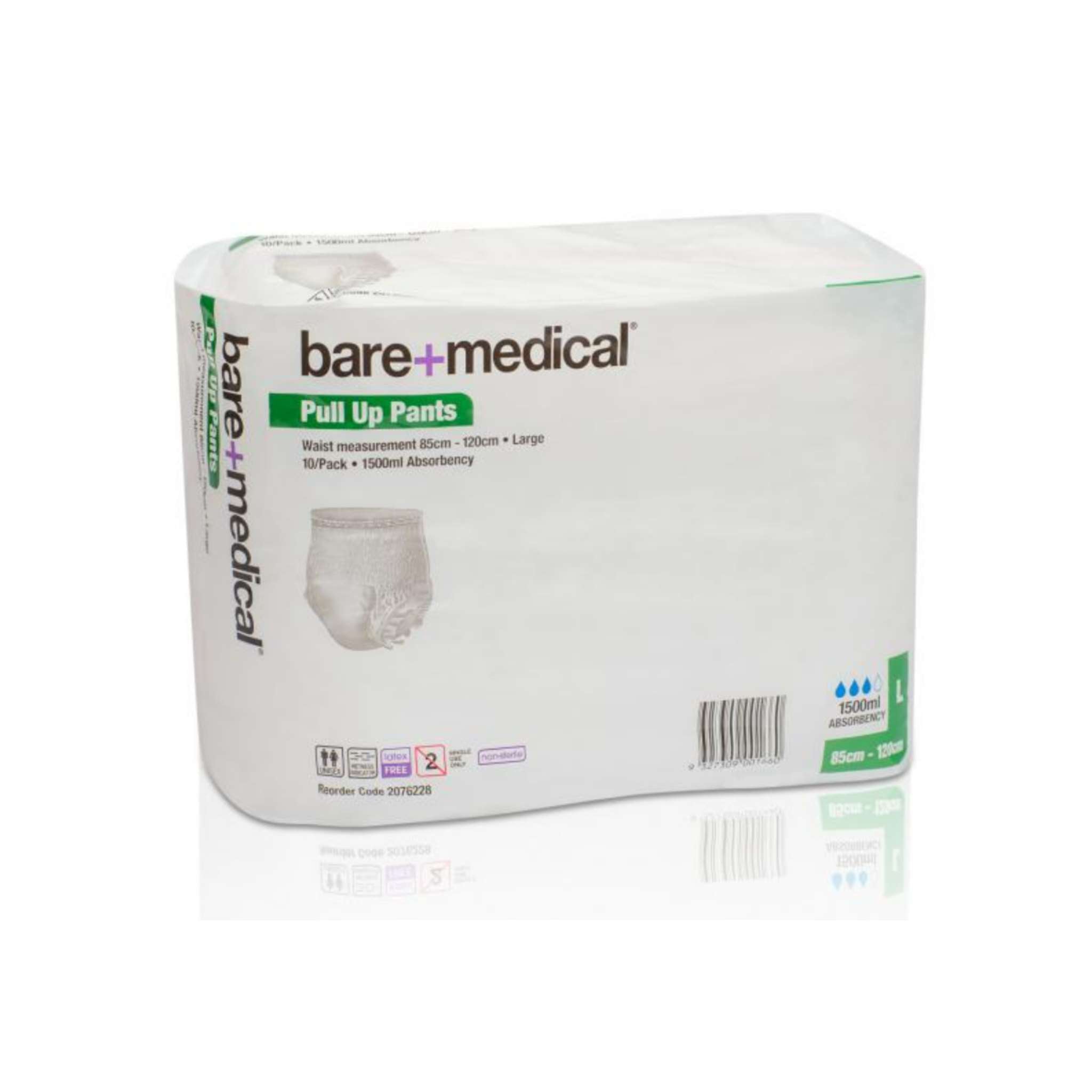Bare Medical Pull-up Pant 1500ml - Large, Packet
