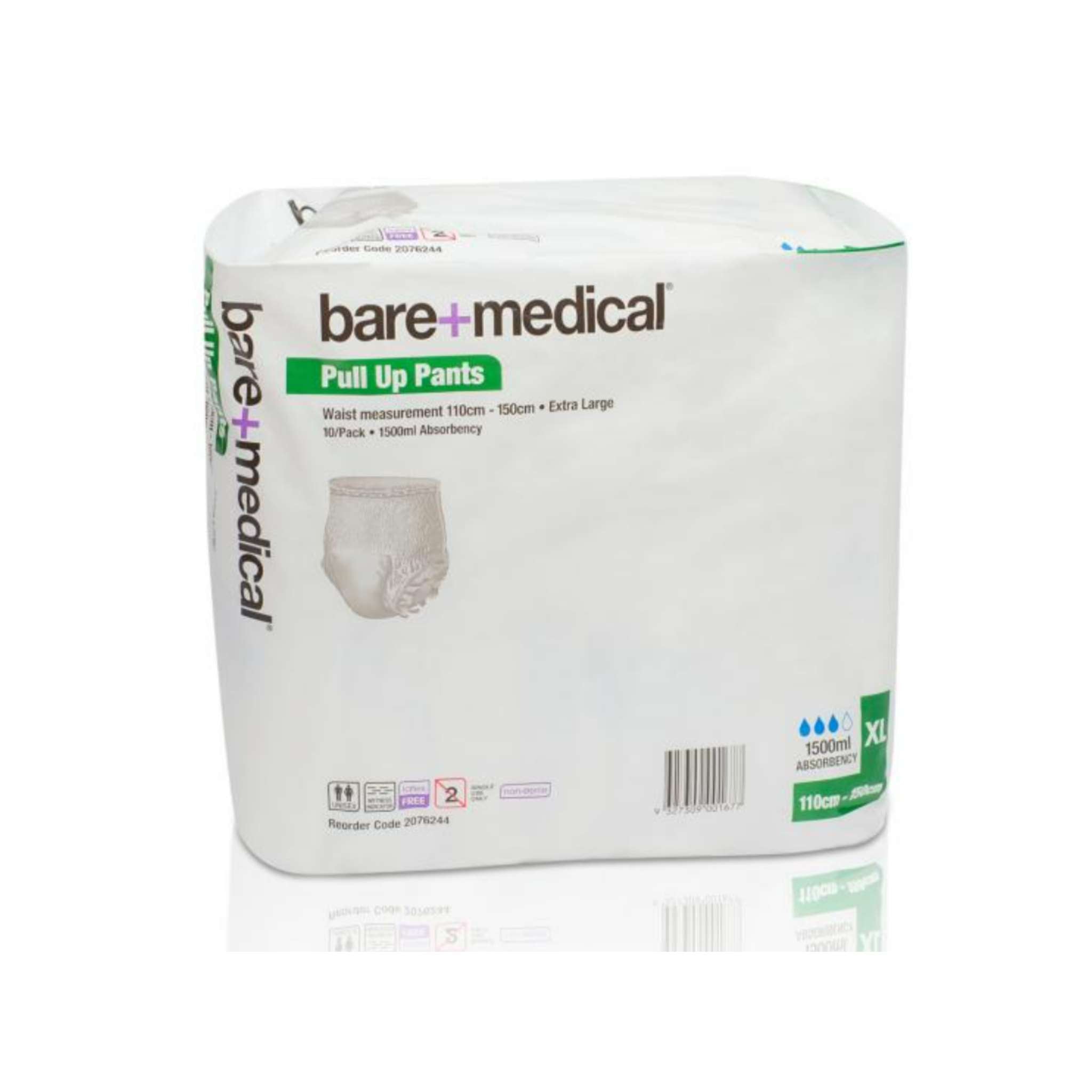 Bare Medical Pull-up Pant 1500ml - X-Large, Packet – Aged Care & Medical