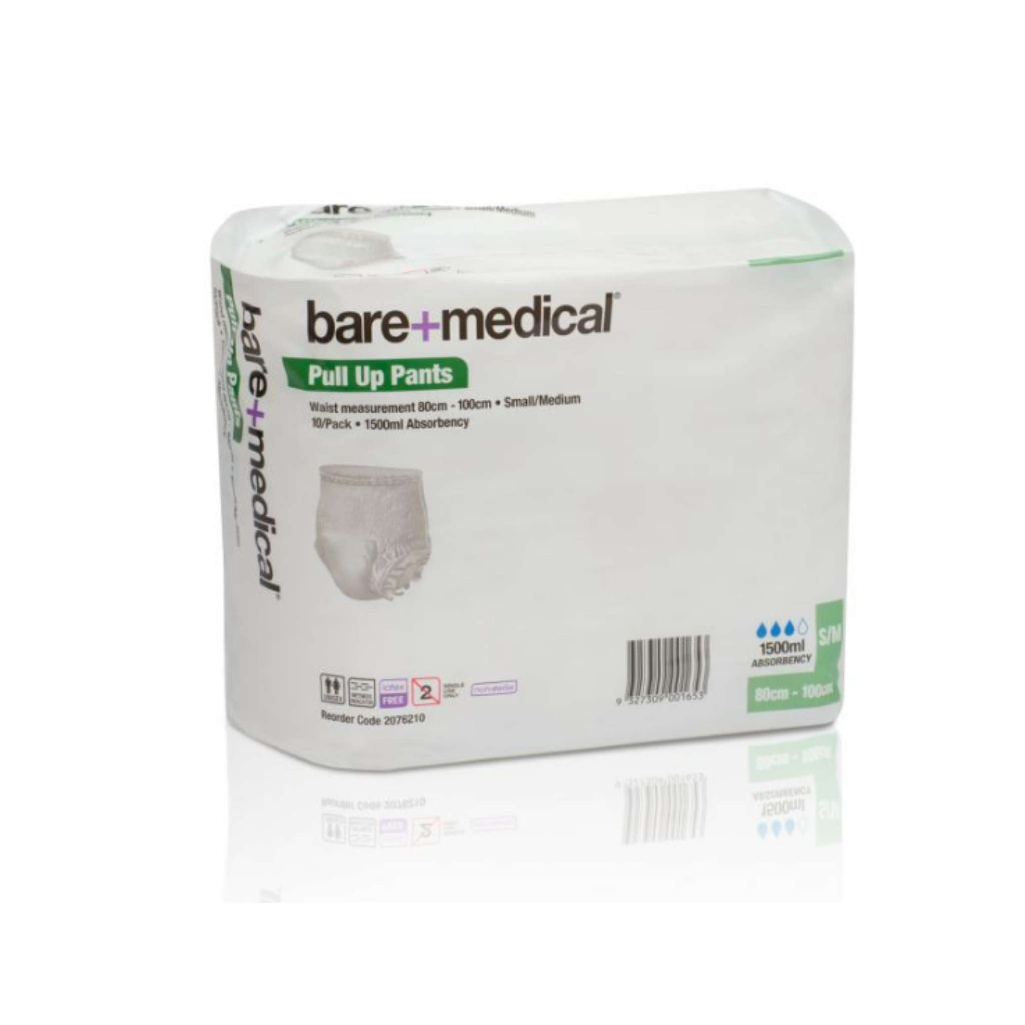 Bare Medical Pull-up Pant 1500ml - Small/Medium, Packet