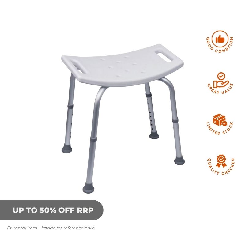 Breezy Curved Seat Shower Stool-Ex-Rental-Aged Care & Medical