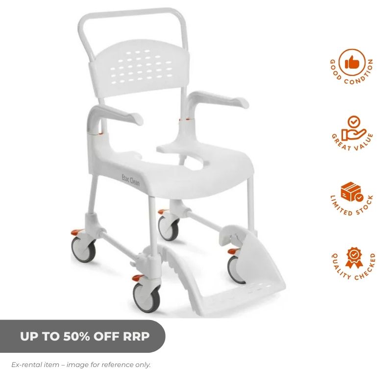 EX-RENTAL SALE Etac Clean Fixed Height Shower Commodes