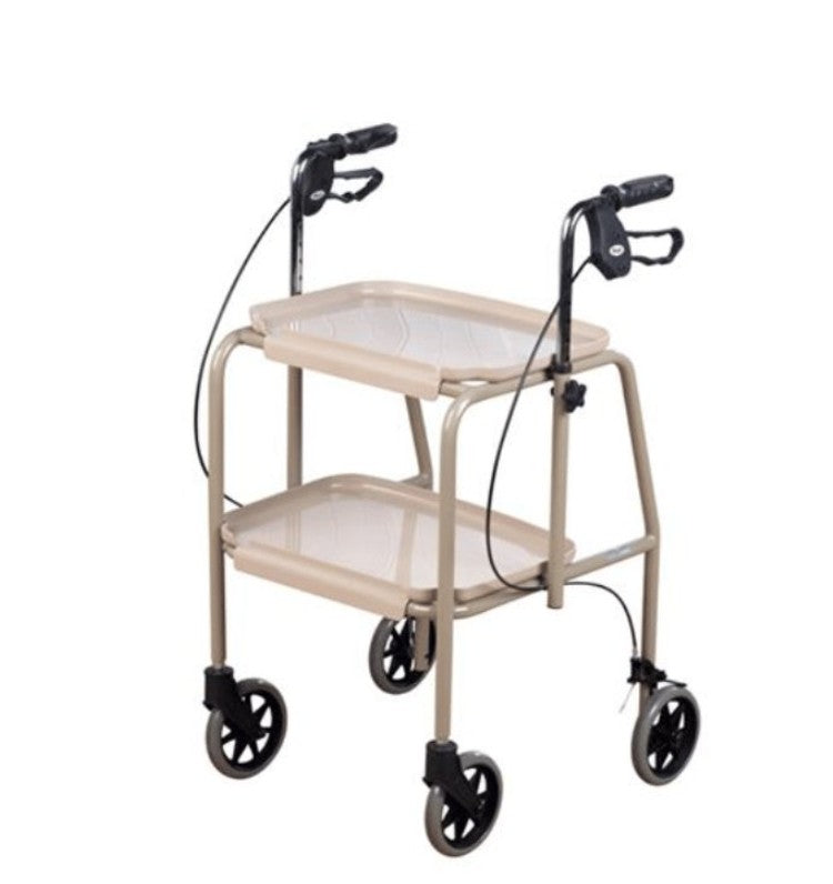 Aspire MEAL TRAY WALKER WITH BRAKES (BEIGE)