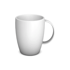 Ornamin Coffee Mug - Round Handle (280ml)