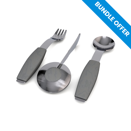 Ornamin Cutlery Set in Grey
