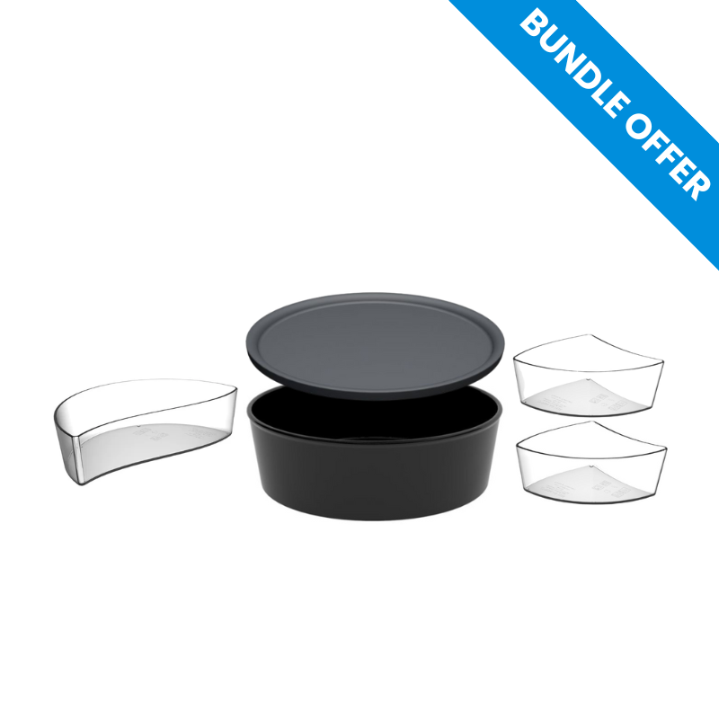 Ornamin Big Bruno Food Storage Set - Black
