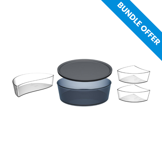 Ornamin Big Bruno Food Storage Set - Smoked Glass