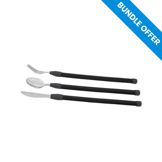 Ornamin Flexible Cutlery Set in Black