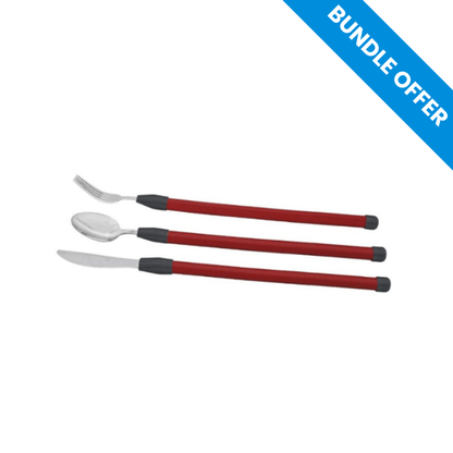 Ornamin Flexible Cutlery Set in Red