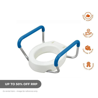 PCP Toilet Seat Raiser 4'' with clips - Aged Care & Medical