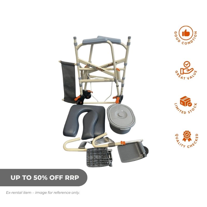 ShowerBuddy Eco Traveller Shower Commode - Ex Rental- Aged Care & Medical