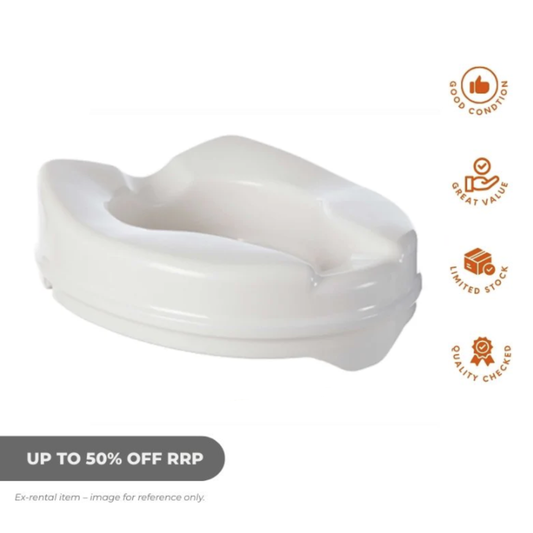 PCP Toilet Seat Raiser 4'' with clips - Ex Rental