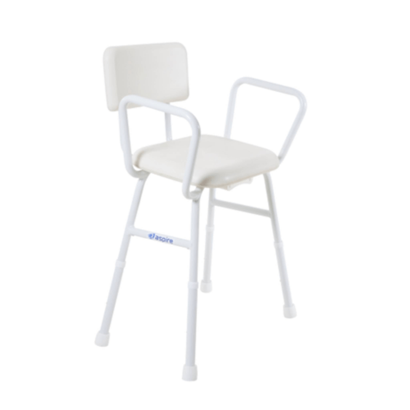 Aspire Shower Stool with Padded Seat & Back - Aged Care & Medical - Aspire - shipping - wide - Melbourne - Australia - incontinence - aids - wheelchair - for - hire - wheelchair - for - rental - bariatric - chair - sit - to - stand - eq