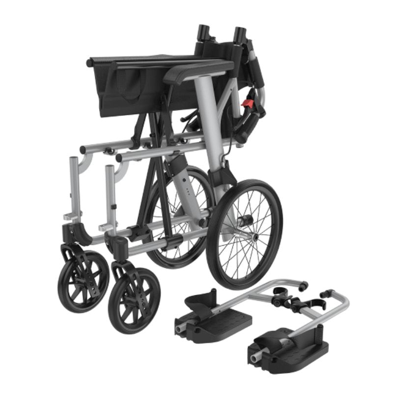 Aspire Socialite Folding Wheelchair AP - Silver - Aged Care & Medical