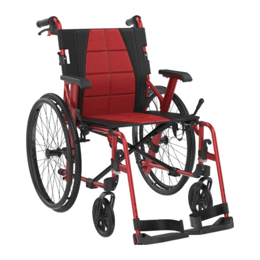 Aspire SOCIALITE Folding Wheelchair SP - Red - Aged Care & Medical