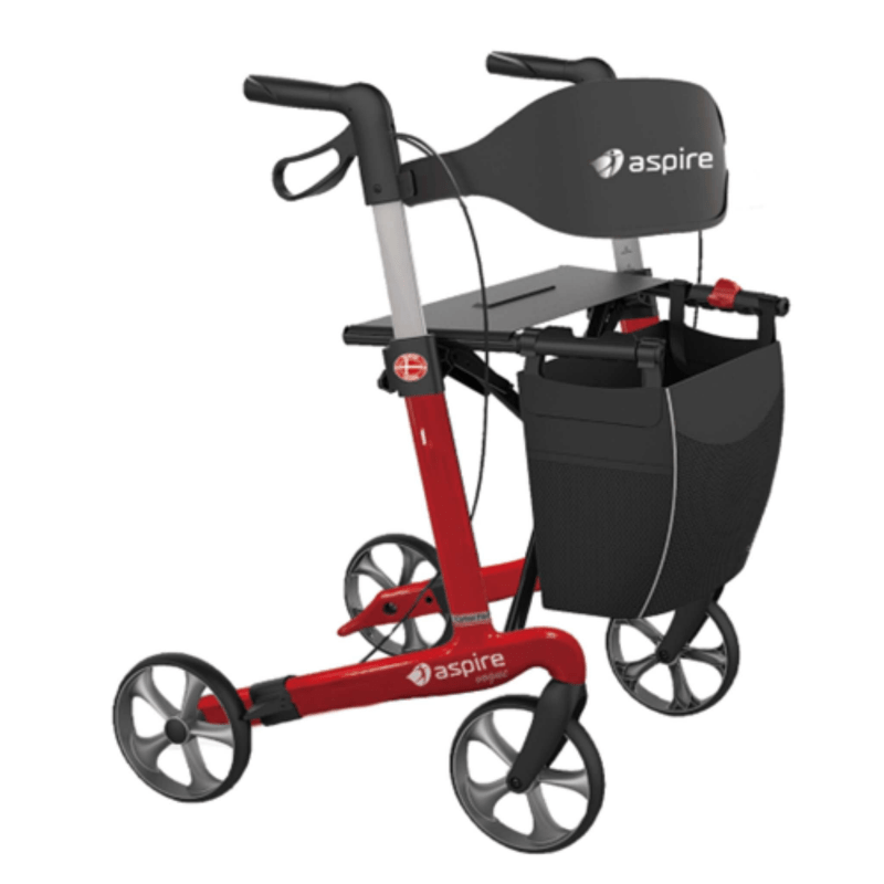 Aspire Vogue Carbon Fibre Seat Walker - Aged Care & Medical