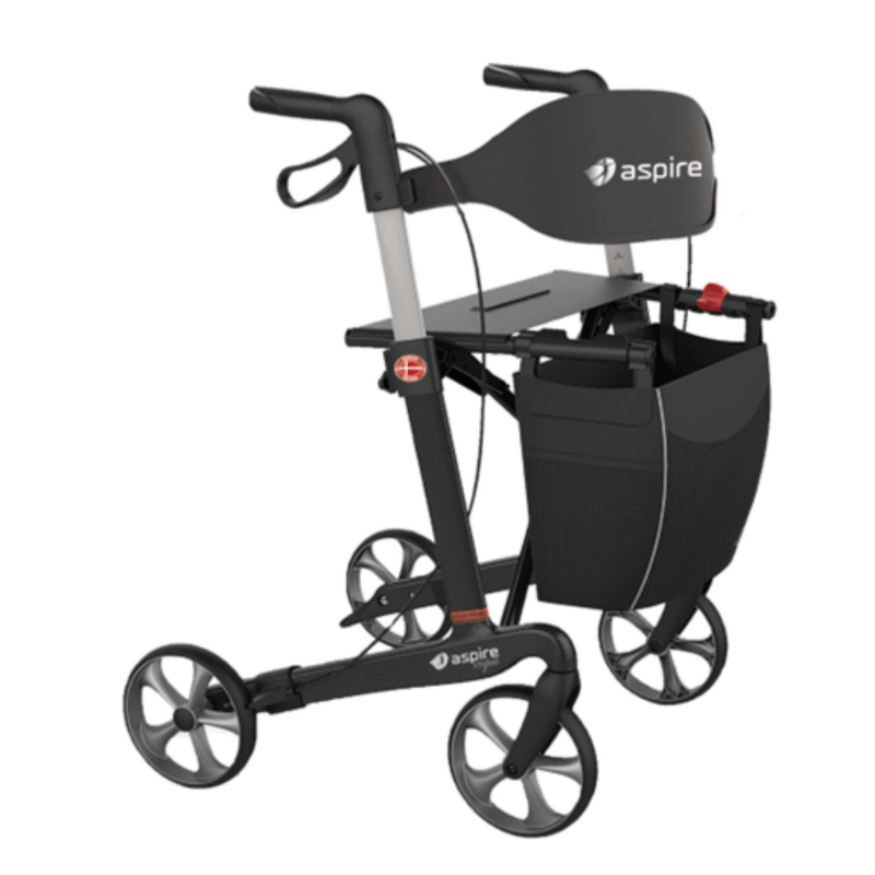 Aspire Vogue Carbon Fibre Seat Walker - Aged Care & Medical