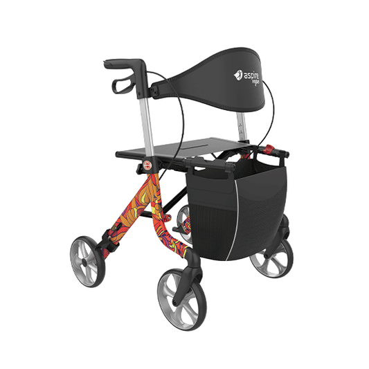 Aspire Vogue Lightweight 2 - Seat Walker (Flower & Zebra) - Aged Care & Medical