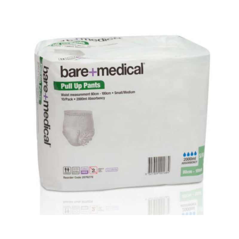 Bare Medical Pull - up Pant 2000ml - Small/Medium - Packet - Aged Care & Medical