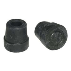 Black Walking Stick Tip Replacement - 16mm diameter - Aged Care & Medical