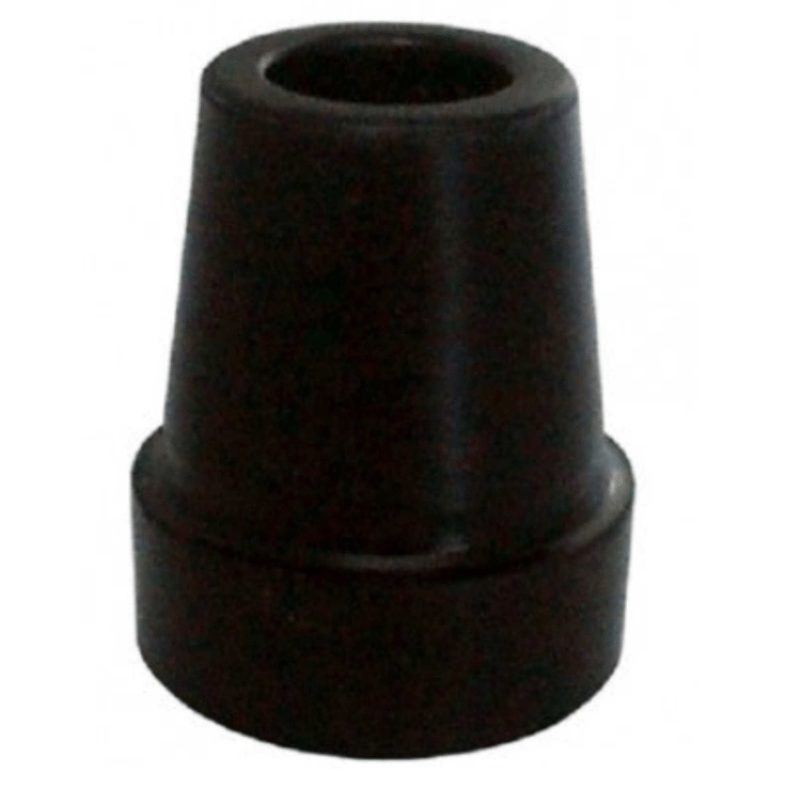 Black Walking Stick Tip Replacement - 19mm diameter tube - Aged Care & Medical