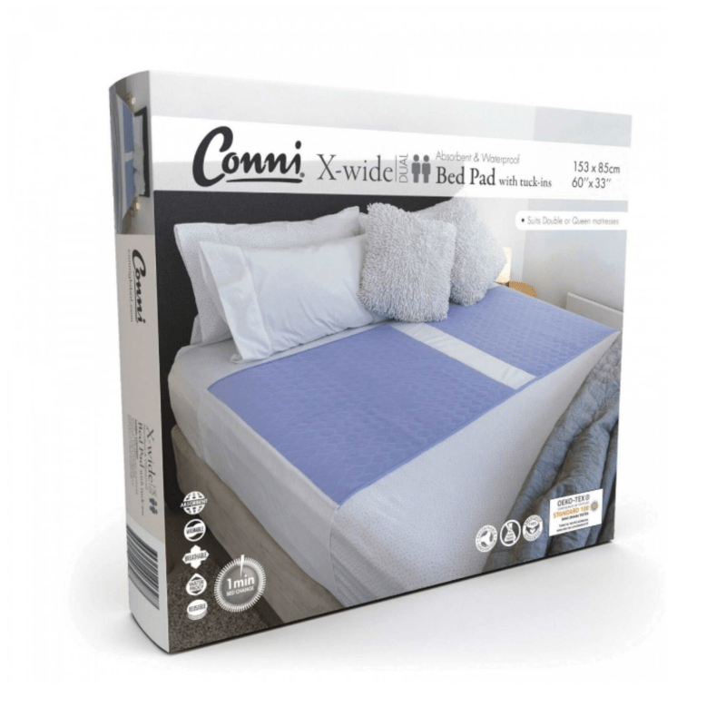 Conni X - Wide DUAL Reusable Bed Pad with Tuck - ins - Aged Care & Medical