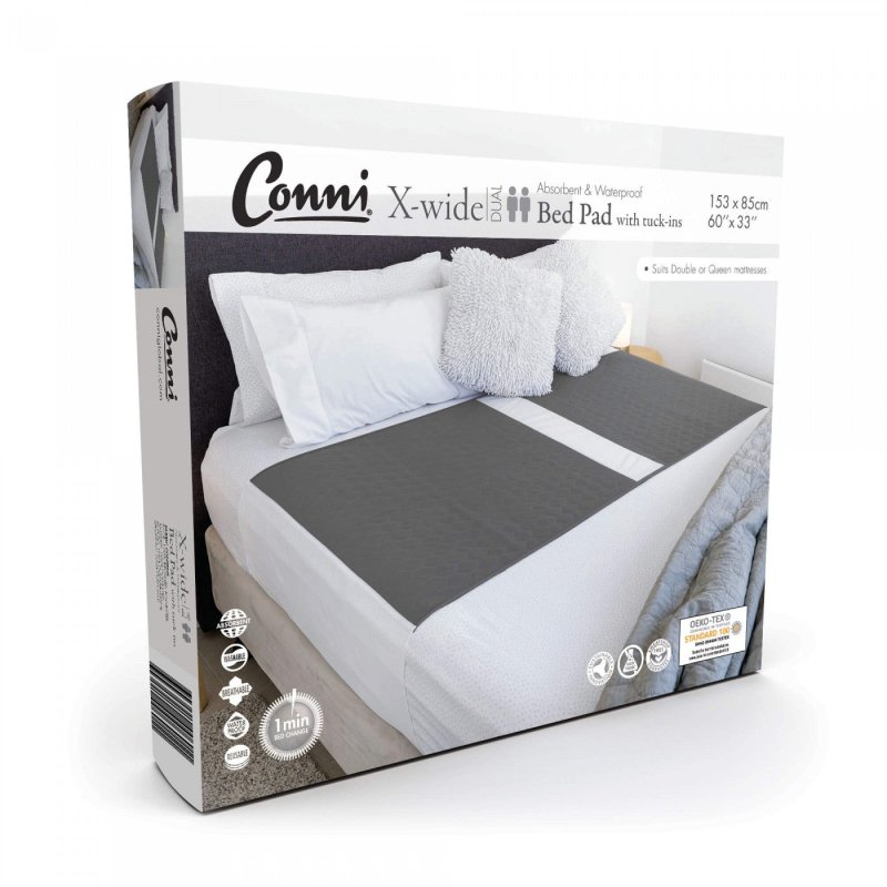 Conni X - Wide DUAL Reusable Bed Pad with Tuck - ins - Aged Care & Medical