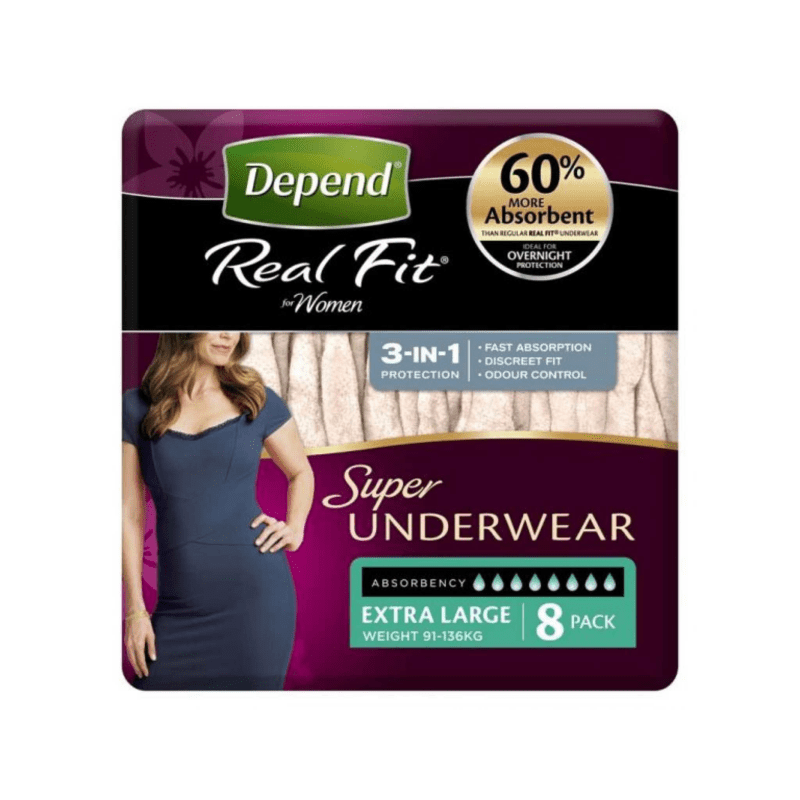 Depend Real Fit Underwear Women - Super - Aged Care & Medical