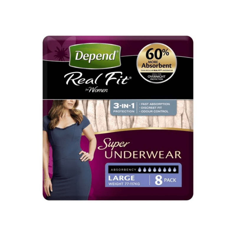 Depend Real Fit Underwear Women - Super - Aged Care & Medical