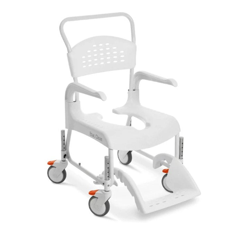 Etac Clean Mobile Shower Commode - Height Adjustable (Max. 60cm Height) - Aged Care & Medical