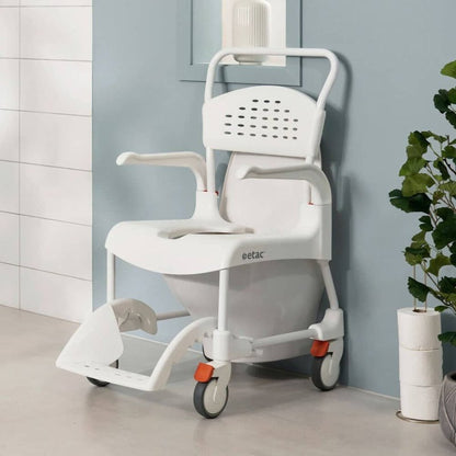 Etac Clean Mobile Shower Commode - Height Adjustable (Max. 60cm Height) - Aged Care & Medical