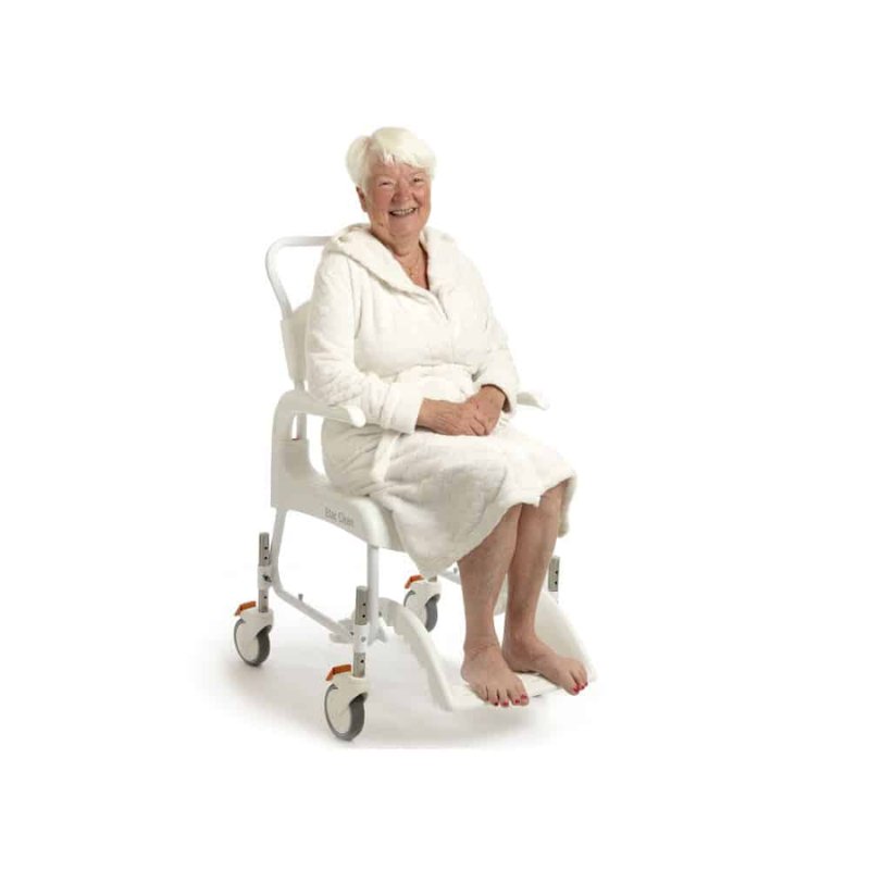Etac Clean Mobile Shower Commode - Height Adjustable (Max. 60cm Height) - Aged Care & Medical