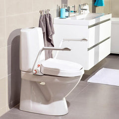 Etac Cloo Toilet Seat Raiser - with armrests - Aged Care & Medical - Bathroom Aids - Etac - shipping - wide - Melbourne - Australia - incontinence - aids - wheelchair - for - hire - wheelchair - for - rental - bariatric - chair - sit - to - stand - eq