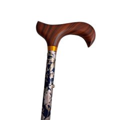 Floral Folding Walking Stick - Aged Care & Medical