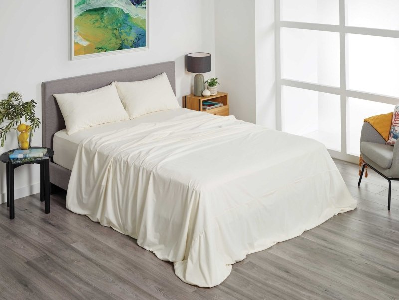 Fusion Sheet Set (Fitted Sheet, Flat Sheet, 1x Pillow Case) - Cream - Aged Care & Medical - Continence - Protect a Bed - shipping - wide - Melbourne - Australia - incontinence - aids - wheelchair - for - hire - wheelchair - for - rental - bariatric - chair - sit - to - stand - eq