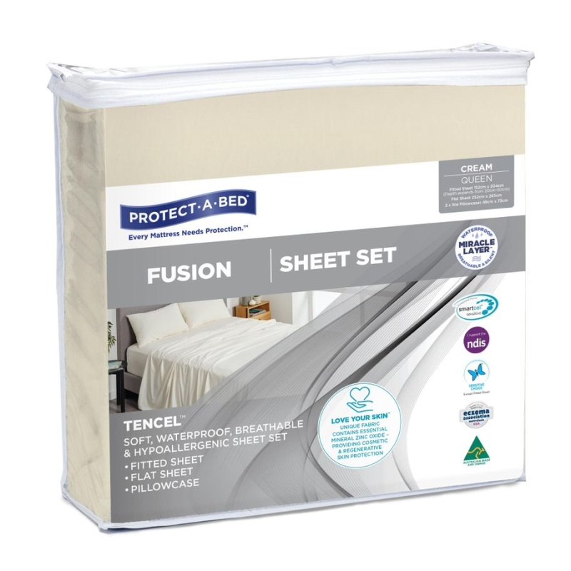 Fusion Sheet Set (Fitted Sheet, Flat Sheet, 1x Pillow Case) - Aged Care & Medical
