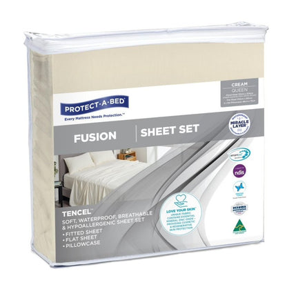 Fusion Sheet Set (Fitted Sheet, Flat Sheet, 1x Pillow Case) - Aged Care & Medical