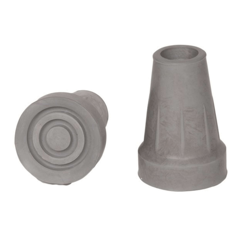 Grey Walking Stick Tip Replacement - Suit 13mm Diameter Tube - Aged Care & Medical