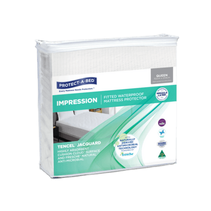 Impression Tencel Jacquard Fitted Mattress Protector - Aged Care & Medical