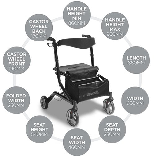 Forward Thinker Lightweight Mobility Walker - Aged Care & Medical