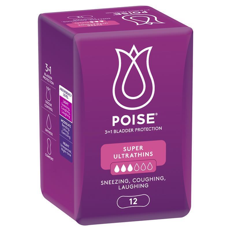 Poise Active Ultrathin Pads - Super - Aged Care & Medical