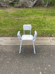 Rental - CAREQUIP Perching Stool, Padded with Backrest (Per Week, Minimum 2 Week Hire) - Saved - Aged Care & Medical