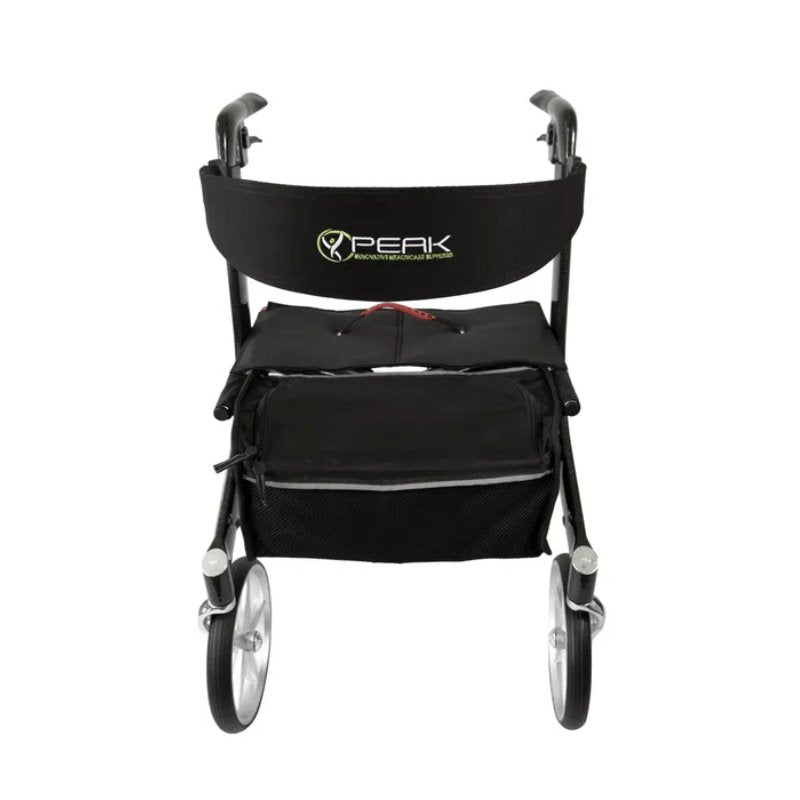 Rental - Ellipse SuperLite Carbon Fibre Rollator - Black Medium - Aged Care & Medical